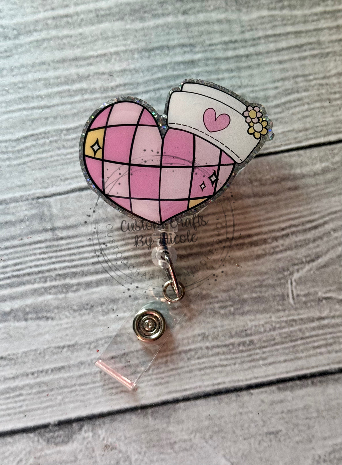 Disco Heart nurse hat