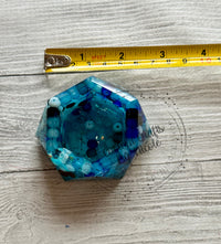 Blue beaded trinket bowl