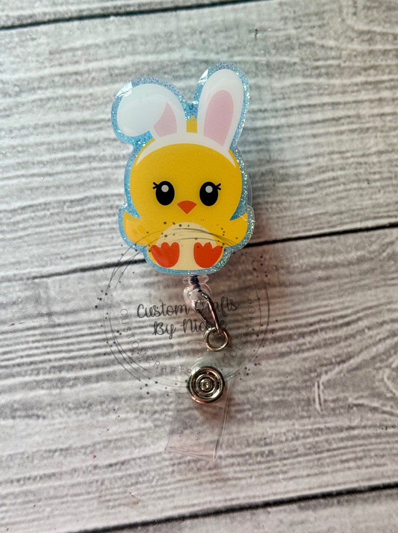 Chick with bunny ears