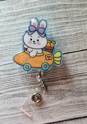 Bunny in a carrot car