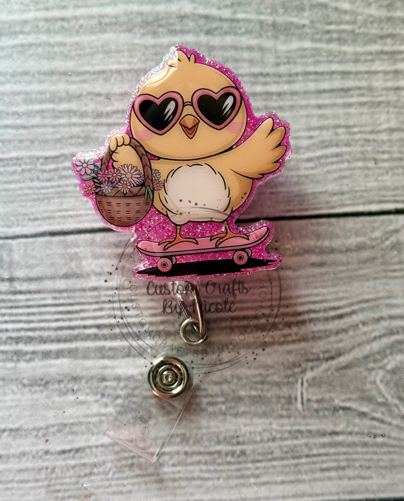 Skateboarding Spring Chick