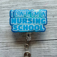 I can’t, I’m in nursing school