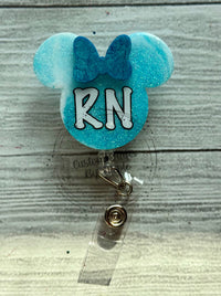 Mouse with bow/hat-LPN,RN,PCT,RT, NP, PA