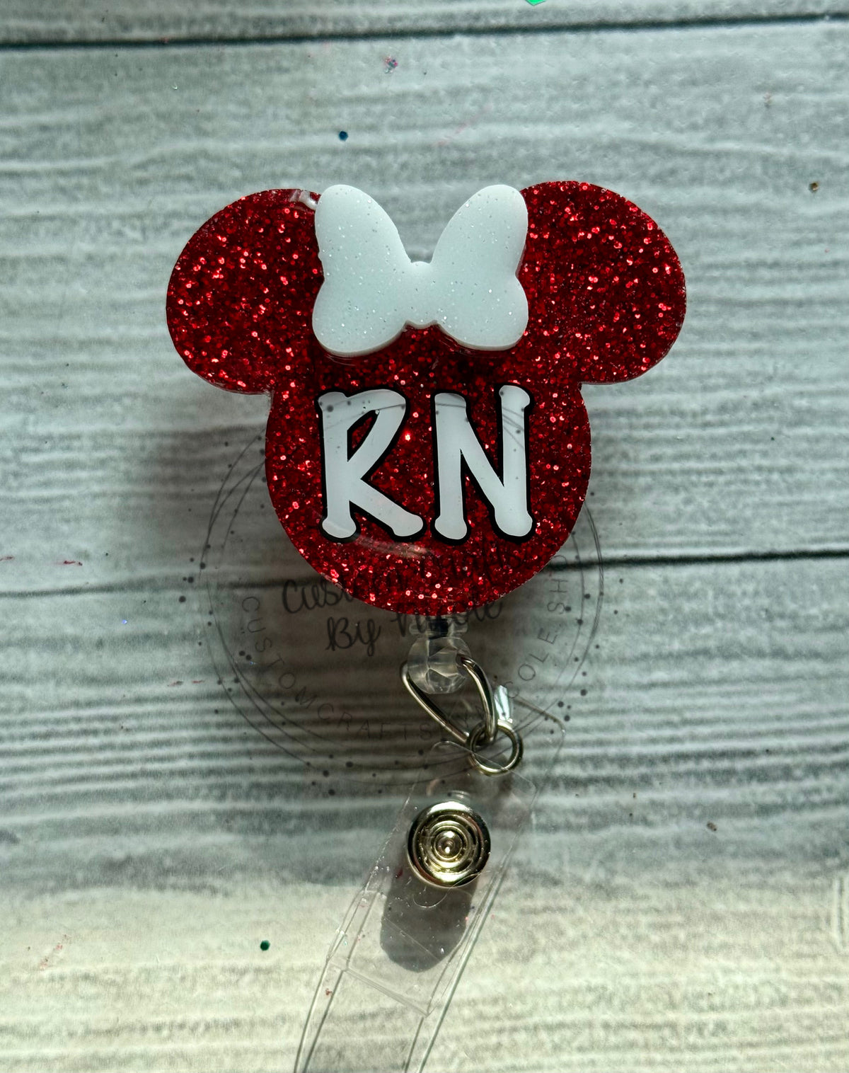 Mouse with bow/hat-LPN,RN,PCT,RT, NP, PA