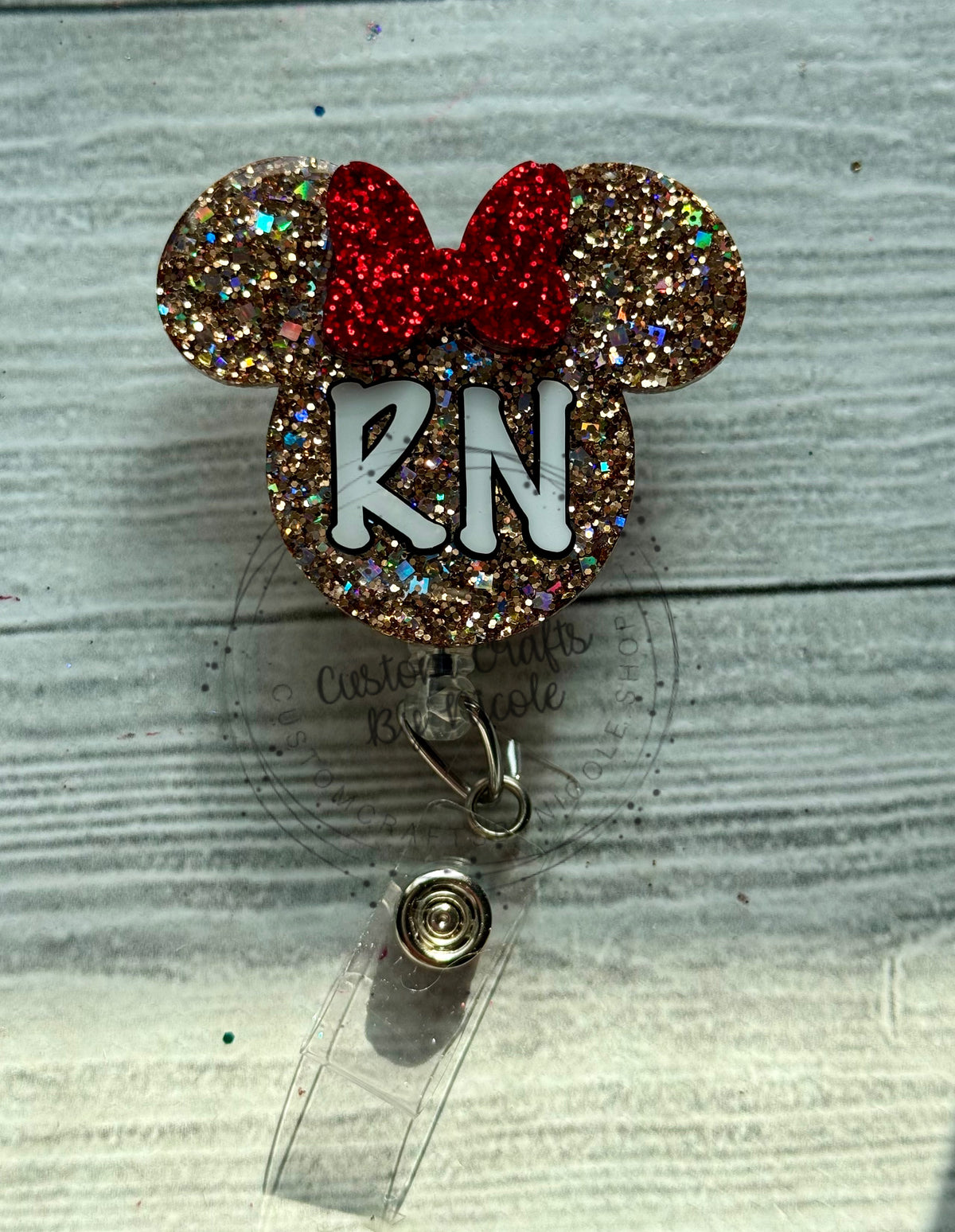 Mouse with bow/hat-LPN,RN,PCT,RT, NP, PA