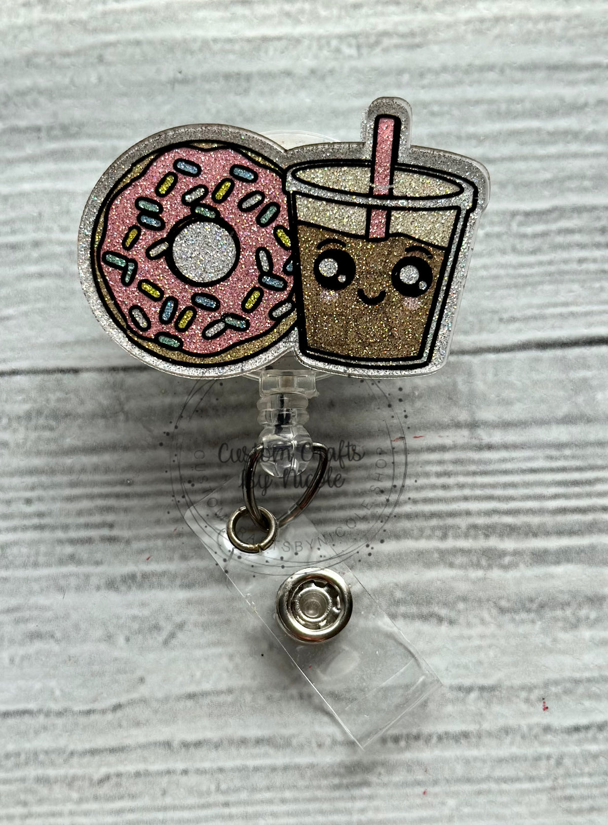 Donut and iced coffee