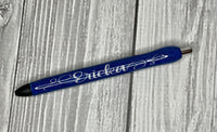 Glittered Refillable Medium Point Gel Pen