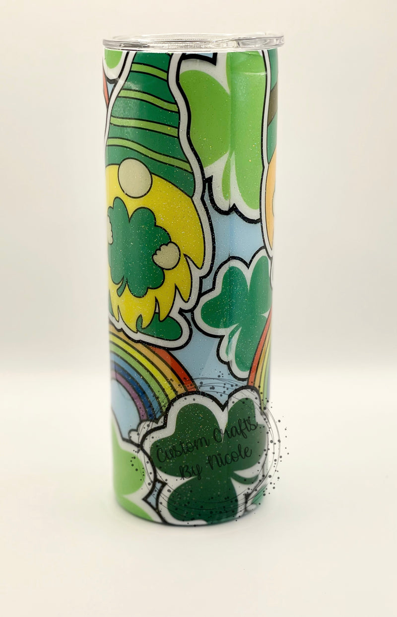 St. Patrick’s gnomes 20oz skinny tumbler