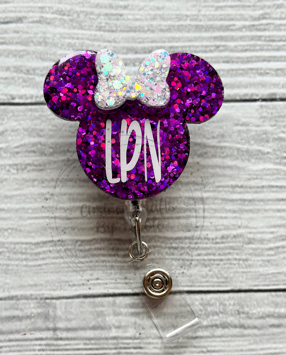 Mouse with bow/hat-LPN,RN,PCT,RT, NP, PA