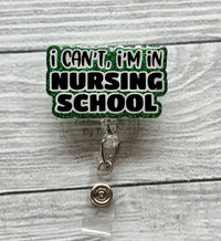 I can’t, I’m in nursing school