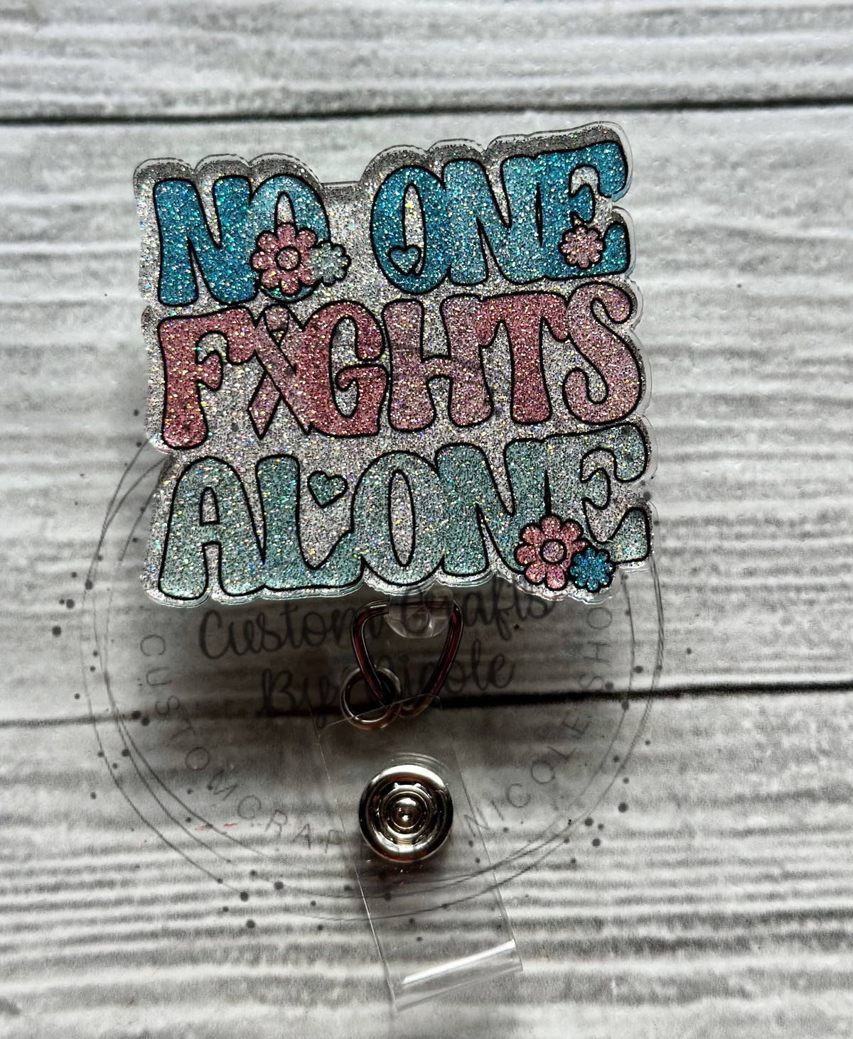 No one fights along - pink ribbon