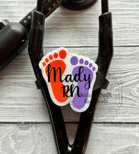 Baby Feet Stethoscope Yolk Tag