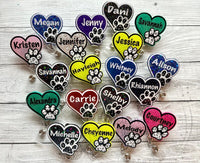 Heart Paw Badge - Customized