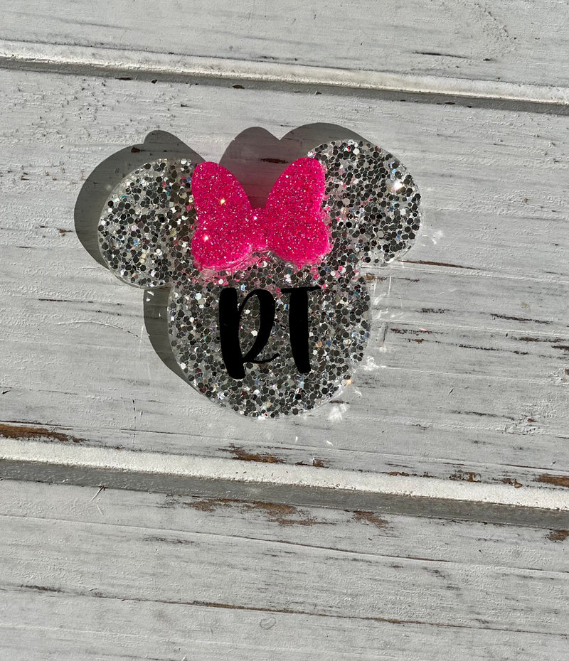 Mouse with bow/hat-LPN,RN,PCT,RT, NP, PA