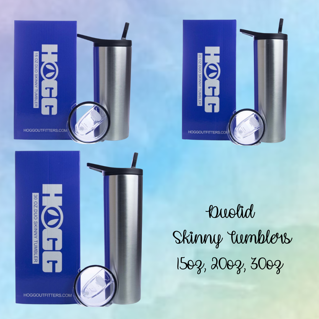 Custom duo-lid Skinny Tumbler