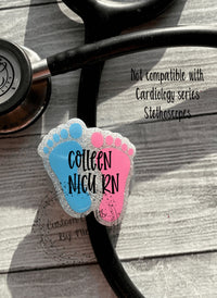 Baby Feet Stethoscope ID Tag