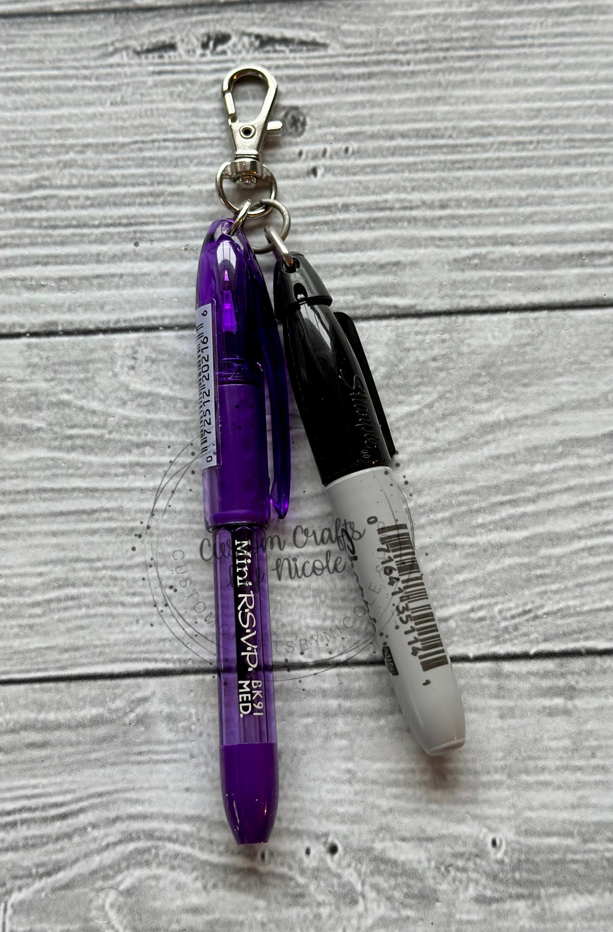 Pen/Sharpie badge clip combo