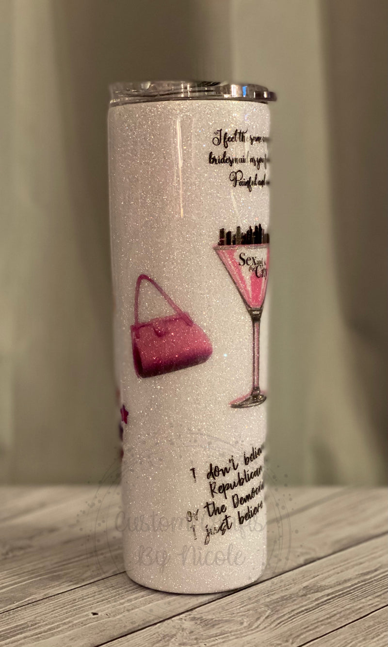 Sex and the City Themed Skinny Tumbler